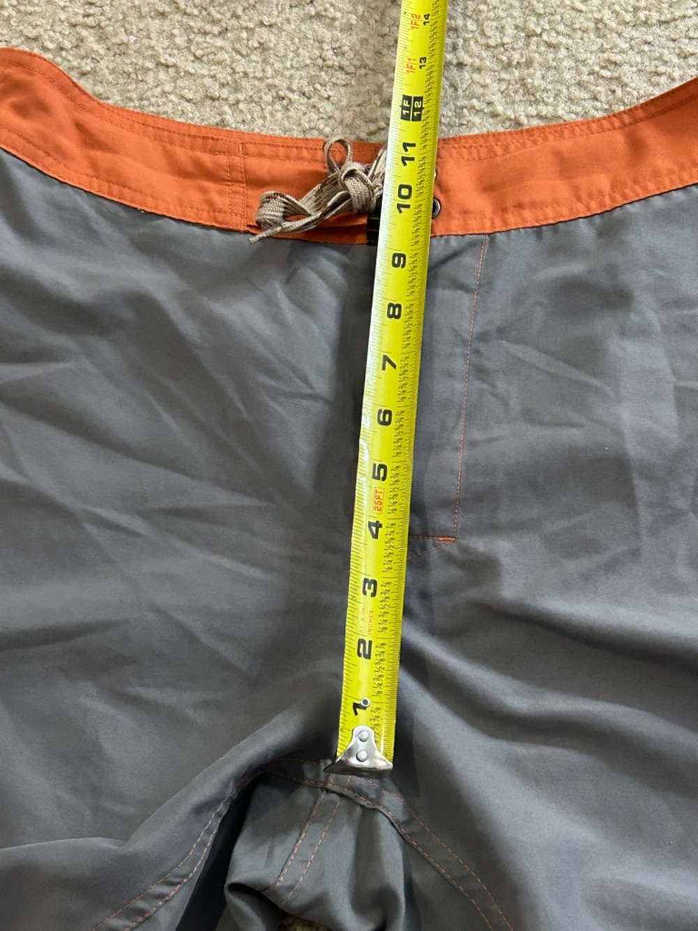 Howler Bros Board Shorts Men's 31 Gray Orange Drawstring Swim Pockets Stretch - Picture 7 of 9